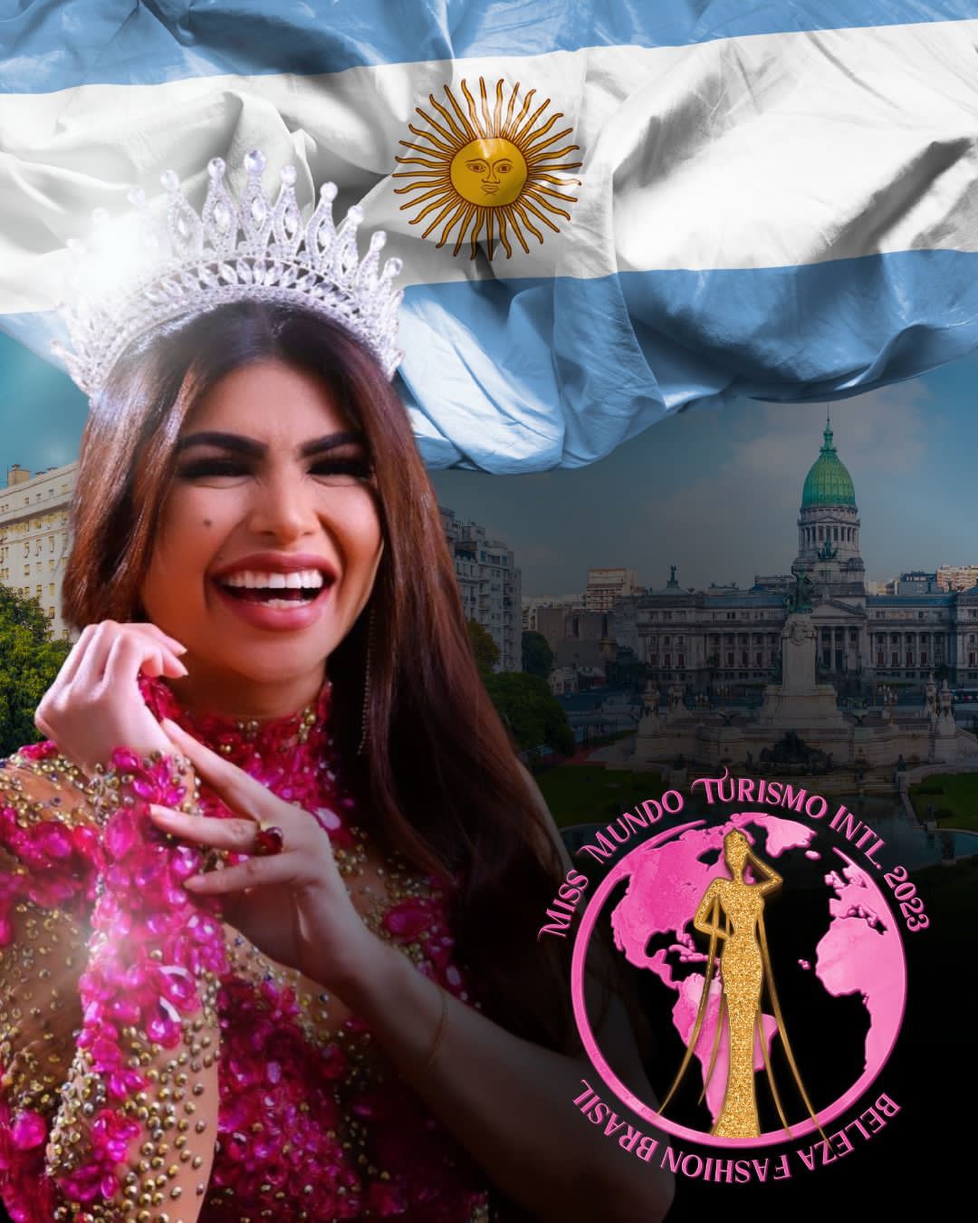 Miss Ketlen Pinho representa o Brasil em concurso na Argentina