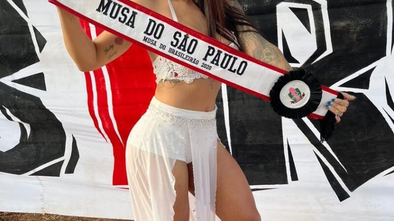 Musa do São Paulo, Luh Macedo, comemora título da Copa do Brasil em Minas Gerais