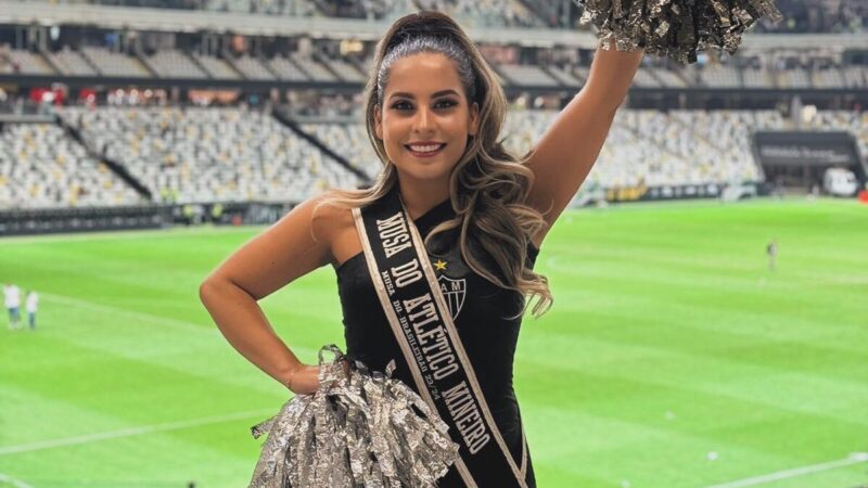 Musa do Atlético-MG Thalyta Mel se torna membra de grupo de torcedoras cheerleaders