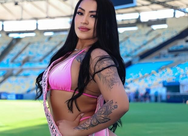 Modelo Kezia Nascimento representa a Portuguesa no concurso Musa Carioca 2024