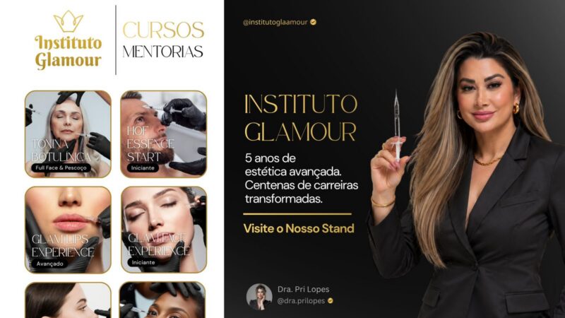 Instituto Glamour leva inovação e capacitação de elite para a Estetika 2026